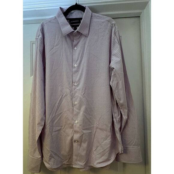Bonobos Shirt Men's XL Slim Fit Button Up‎ Long Sleeve Stretch Purple Check - Picture 1 of 6